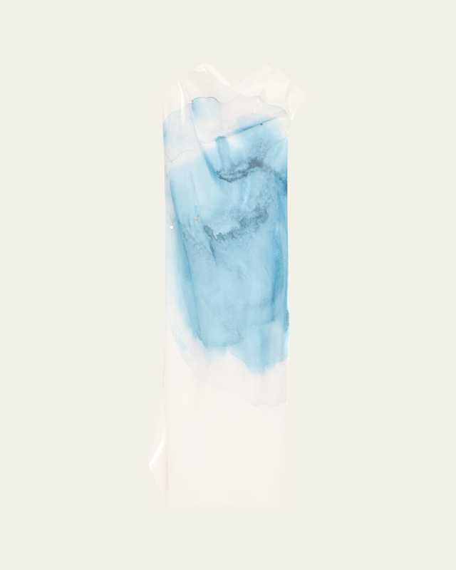 Eau Watercolor-Print Cowl-Neck Maxi Dress